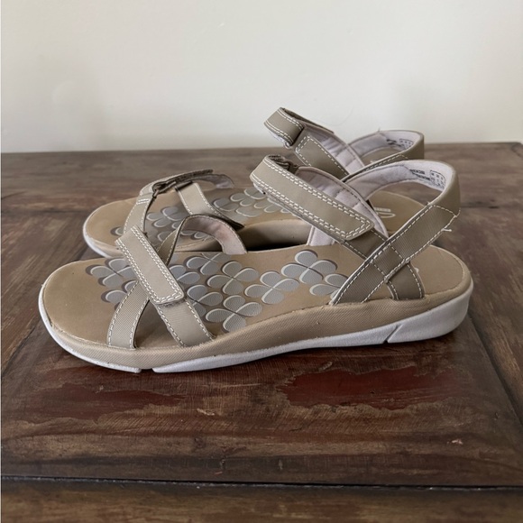 Clarks Tresca Trace gray adjustable straps hiking sandals women 7‎ - Picture 3 of 6